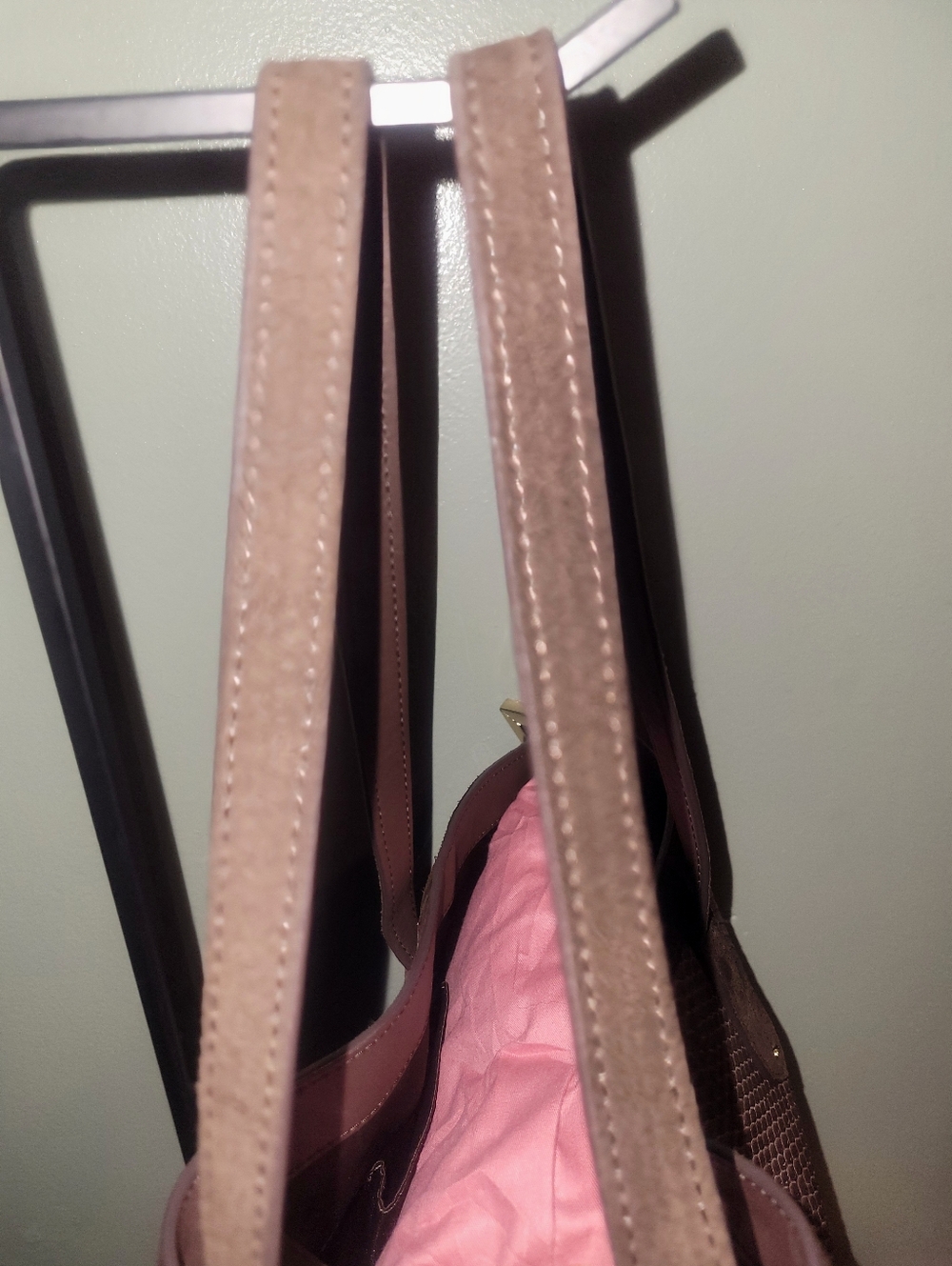 Coach Jose Suede and Leather Reptile Embossed Tote in Dark Brown 2014 - Picture 6 of 11